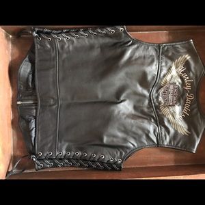 Genuine Leather Vest- Harley Davidson